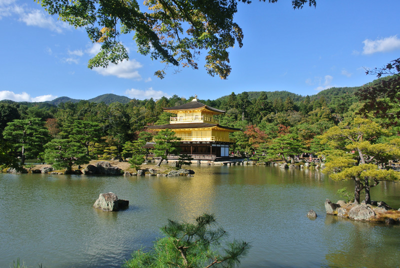 鏡湖池から見る金閣寺が一番絶景！