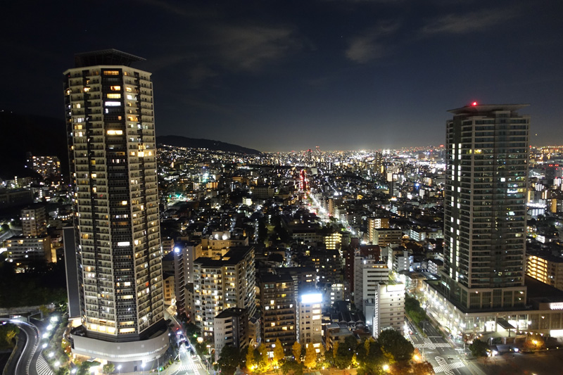 ANAクラウンプラザホテル神戸 クラブフロア客室の窓から見た景色